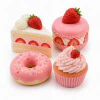 Jouet Squishy Gâteau Mignon en Mousse à Remontée Lente, Jouet Anti-Stress à Presser en Forme de Dessert, Logo Personnalisé, Fabrication OEM, Kawaii, Vente en Gros