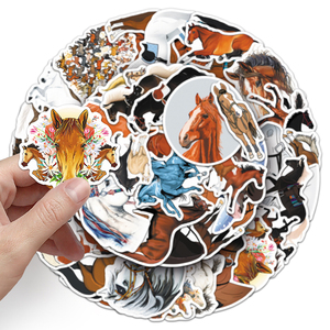 50 pezzi vendita di fabbrica Kawaii decorazione Graffiti cartoni animati adesivi a cavallo per bottiglia di computer portatile custodia adesivo - Product Image 6