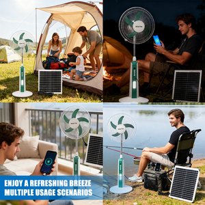 China Factory De Energa Solar Fan 16 Inch With 12v Lead-acid <b>Battery</b> Light <b>Bulb</b> With ETD1601F-1 China Factory Solar Fan 16 Inch - Product Image 6
