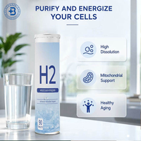 Comprimés effervescents d'hydrogène H2 à marque privée, à dissolution rapide, supplément cérébral, comprimés d'eau à hydrogène moléculaire 12ppm