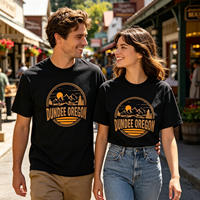 T-shirt en coton en gros à manches courtes, coupe ample, avec logo personnalisé et impression DTF, modèle DUNDEE OREGON pour marque