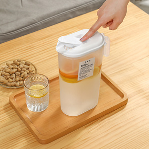 Jarra de agua de plástico de gran capacidad 1800 ml 2500 ml con tapa para refrigerador y bebidas frías - Product Image 3