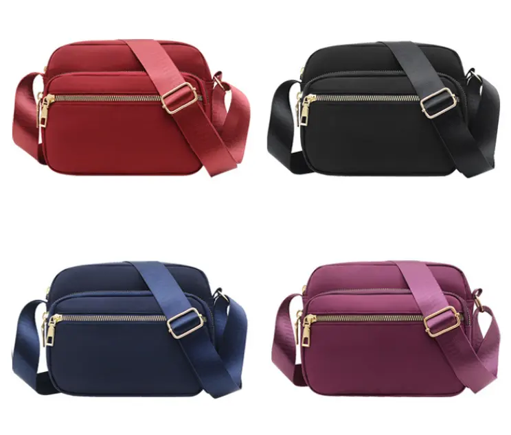 Wholesale women classic small nylon crossbody bag phone purse ladies lightweight messenger sling shoulder bag