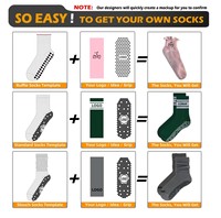 Chaussettes de yoga pour jeunes en coton respirant avec grip antidérapant, en spandex/nylon, pour l'hiver