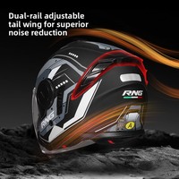 Casque de moto/trottinette électrique RNG ABS, design 3/4 ouvert, certifié 3C, double visière toutes saisons, ajustement universel