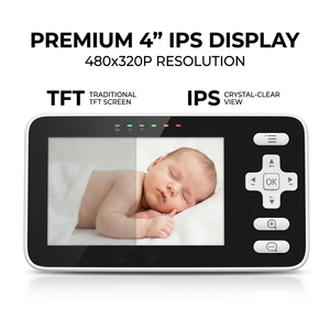 KT4312H Baby Monitor No WiFi 4" <b>IPS</b> Screen 100% Private FHSS Connection 720P HD Video Baby <b>Camera</b> with Night Vision - Product Image 2