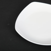 Vente chaude 10 pouces blanc mélamine carré vaisselle ensemble haute qualité réutilisable au lave-vaisselle pour restaurant servant