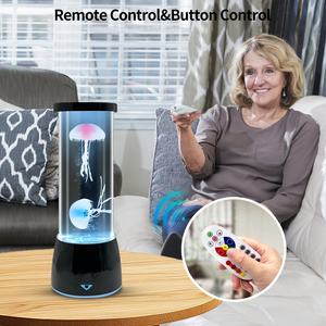 2025 productos novedosos lámpara de medusas que cambia de Color LED Lava luces nocturnas juguetes Jelly Fish Llama luz sensorial lámpara de mesa moderna - Product Image 4