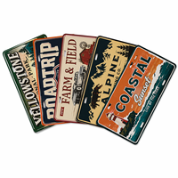 Vente en gros de panneaux décoratifs vintage rétro en fer blanc, panneaux muraux fantaisie pour bar, plaques de voiture en fer blanc ou en aluminium, plaques d'immatriculation personnalisées