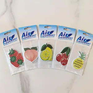 Wholesale high quality different scents fruit smells good price custom car air freshener