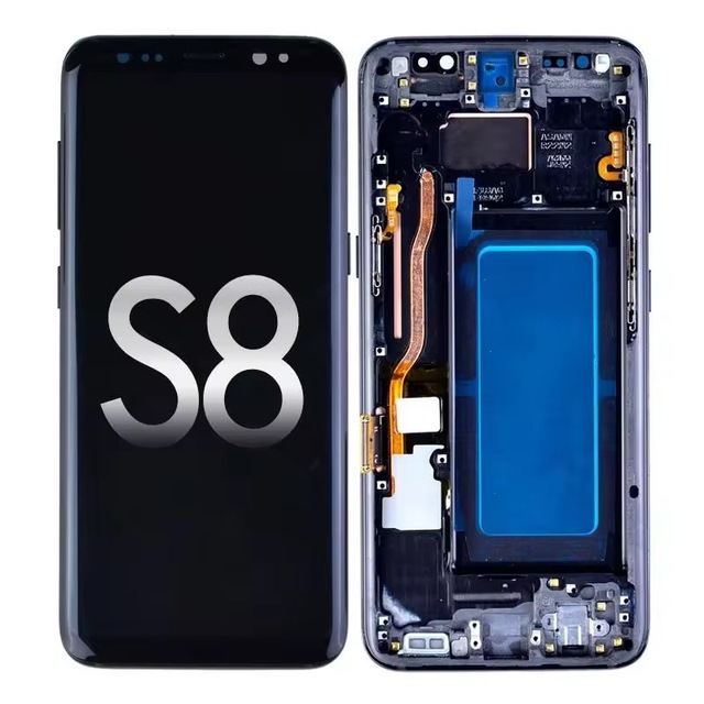 HD Clear High Sensitivity OLED LCD Screen Replacement Digitizer Full Assembly With Frame for Sam S8 S9 SM-G960 SM-G950