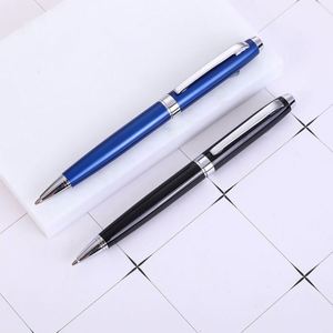 Stylo bille en métal pas cher en gros, encre bleue/noire 1,0 mm, logo personnalisé, stylo rotatif pour cadeau promotionnel d'hôtel - Product Image 2
