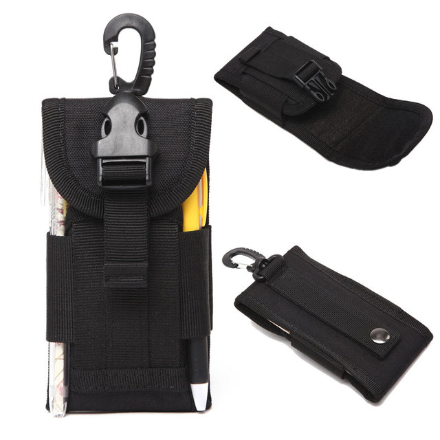 Waterproof Tactical Molle Cell Phone Pouch Belt Waist Bag Outdoor Camping Climbing Sports & Hunting Backpack Mobile Phone Hook