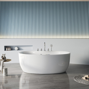 Bồn tắm acrylic thủy lực, bồn tắm ngâm thư giãn cao cấp, bồn tắm đá sang trọng, bồn tắm massage bằng đá nhân tạo bề mặt rắn, bồn tắm đá màu trắng mờ - Product Image 2