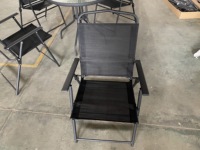 Ensemble de salle à manger d'extérieur imperméable pour patio et appartement, table basse pliante en verre et chaises avec parasol, mobilier de jardin