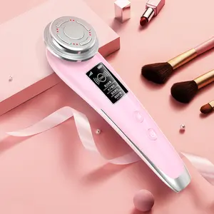 Đa chức năng LED Hot lạnh búa siêu âm liệu pháp áp lạnh mặt nâng rung massager mặt cơ thể Spa ion vẻ đẹp