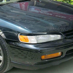1 par de cubiertas embellecedoras de fibra de carbono auténtica para faros delanteros de coche, tipo ceja/párpado, para Honda Accord 1994 1995 1996 1997, cubiertas de lámparas, pegatinas para coche - Product Image 6