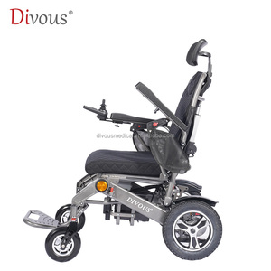 Fauteuil roulant électrique d'<span class=keywords><strong>occasion</strong></span> avec dossier réglable, pliable, fauteuil électrique pour personnes handicapées, batterie - Product Image 4