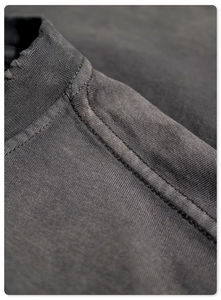 Logo personnalisé délavé à l'acide T-shirt vintage vieilli lourd 100% coton T-shirt tricoté surdimensionné pour hommes - Product Image 5