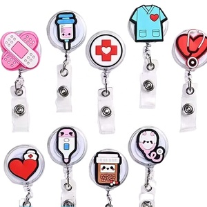 Porte-badge rétractable en PVC souple de la série médicale pour infirmières et médecins - Product Image 1