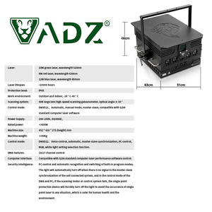 ADZ Vente en gros RVB 40W 50W 60W 80W 100W Éclairage de ville de <span class=keywords><strong>concert</strong></span> extérieur Performance historique Lumière laser haute puissance - Product Image 5