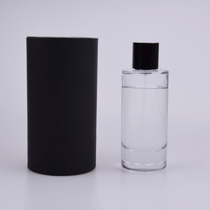 En stock, vente en gros, flacon de parfum en verre cylindrique rond de 100 ml, avec bouchon magnétique, sérigraphié, de haute qualité, avec boîte - Product Image 2