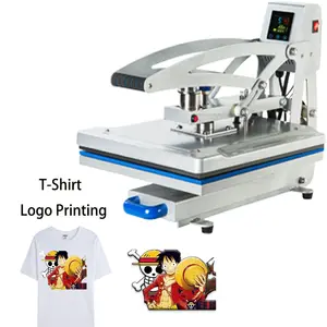 Mesin Press Panas Otomatis 15X15 Pakaian Pintar Kaus Transfer Sublimasi Mesin Cetak Panas 40X50Cm