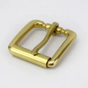 Meetee KY754 38mm Pure Brass Men Alloy Waistband Top DIY Belt Buckle