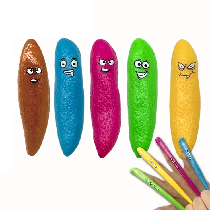 TPR Poop Mini uçan yapışkan parmak sapan çocuklar komik hediyeler oyuncaklar