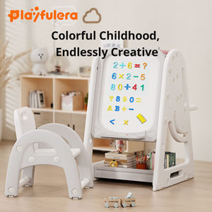 Kinder 4-in-1 Staffelei & Bücherregal - Multifunktionales Spielzeug, Zeichenbrett, Schreibtisch, Bücherregal und Esstisch für Alter 1-9 - Product Image 2