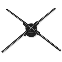 3er-Set 65CM Hologramm-Lüfter 3D LED Werbedisplay mit HDR10+ & 1080P Auflösung Boden-/Wandmontage für Ladenmarketing