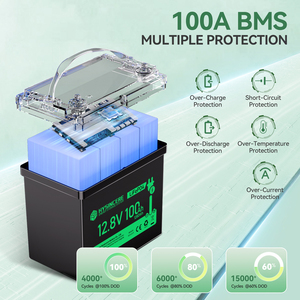 HYSINCERE Standard Screen Multi Capacity <b>Battery</b> 12.8V <b>24V</b> 36.8V 100Ah 6000 Cycles for Boat Camping Solar Power Systems - Product Image 4