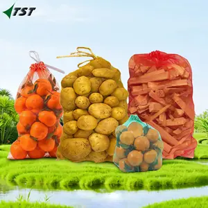 Сетчатая сумка из полиэстера, высококачественные сетчатые мешки из овощей и фруктов с двойными стежками и индивидуальным логотипом для Denmark market