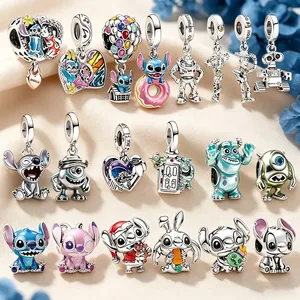 Ciondolo <span class=keywords><strong>Charm</strong></span> in Zirconia e Tungsteno a Forma di Giocattolo Wall-E, Compatibile con Bracciali e Collane SilverSnake, Gioielli Fai-da-Te, Regalo per Donne - Product Image 1