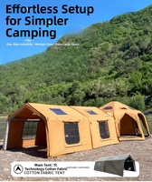 Grande tente de camping gonflable 9 ㎡   9.5 ㎡   Tente extérieure spacieuse multifonctionnelle pour grande famille, imperméable, tentes extérieures personnalisées