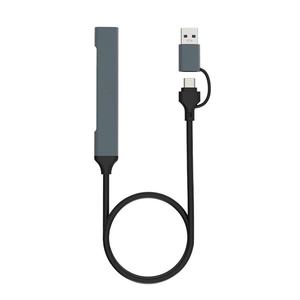 Hub/adaptador USB 3.0 tipo C con 3 puertos tipo C y 1 puerto USB 3.0, incluye función OTG, negro, ideal para - Product Image 1