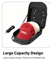 Étui de voyage rigide en EVA pour casquettes, pochette de protection étanche à fermeture éclair pour 6 casquettes de baseball