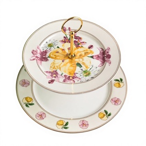 Juego de Vajilla de Porcelana Fina, Apto para Microondas, Ecológico, con Forma de Ola, Esmalte de Color Rosa, Juego de Tazas Florales para 7-9 Personas - Product Image 4