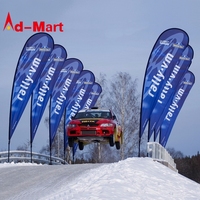 Drapeau de plage en polyester publicitaire, 1 pièce, logo personnalisé, banderole de plumes, goutte d'eau, pour publicité sur les rotors, vente en gros