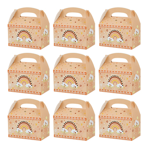 Màu Hồng Cầu Vồng Thiết Kế Hộp Gable Đảng Ủng hộ Goodie Quà Tặng Hộp Giấy Cho Bé Tắm Cô Dâu Đám Cưới Sinh Nhật Nguồn Cung Cấp Bên - Product Image 3