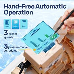 JADE 2.0PK 115V Variabele Snelheid Zwembadpomp, Zelf-aanzuigend Energiebesparend 1,5 & 2 inch Inlaat met Zeef voor Binnen/Bovengrondse Zwembaden - Product Image 4