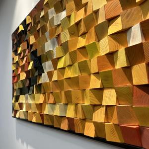 Arte Mural Decorativo de Bambú Hecho a Mano en Vietnam, Mosaico de Madera con Diseño de Hojas Verdes en 3D, Decoración para el Hogar, Proveedor al por Mayor - Product Image 2