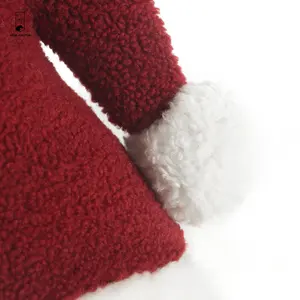 Almofada para chapéu de Papai Noel vermelho 100% poliéster, chapéu ecológico macio, travesseiro para decoração de festas e festas, novidade com 24