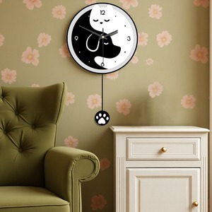 10 Inch Cartoon <b>Cat</b> <b>Wall</b> <b>Clock</b> Silent Quartz Analog Single Face Battery Powered Home Decor for Kids Room Study - Product Image 4