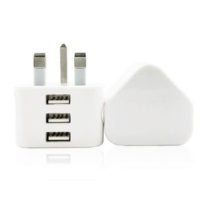 Factory Wholesale 3Pin <b>UK</b> <b>Plug</b> 5V 2.1A USB Charger Universal Mobile Phone Travel <b>Adapter</b> 3 X USB Compatible for iPhone 7 12 13 - Product Image 4