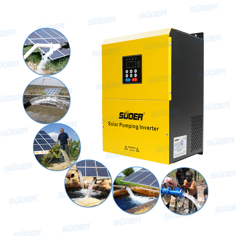 Suoer 2200 ватт 5000 ВАТТ Инвертор 5,5 ватт 7.5KW 380v 5500w три фазы солнечный инвертор водяного насоса 5000 Вт Инвертор