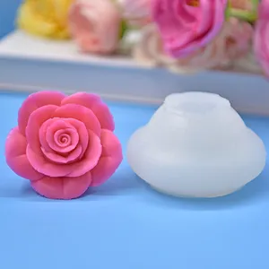 Chất lượng tốt 3D tinh tế hoa hồng hình dạng fondant Silicone khuôn bánh sô cô la trang trí Silicone khuôn