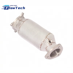 ท่อลงตรงสแตนเลส T304 พร้อมแผ่นกันความร้อนสำหรับ Audi A4 A5 Q5 Macan B9 2.0T - Product Image 4
