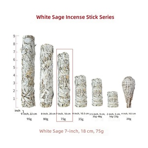 Bâtons d'encens d'aromathérapie en gros : <span class=keywords><strong>Sauge</strong></span> <span class=keywords><strong>blanche</strong></span> américaine de Californie, cèdre, <span class=keywords><strong>sauge</strong></span> bleue, Palo Santo du Pérou pour purifier l'air - Product Image 4