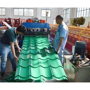 Turquie populaire PPGI GI <span class=keywords><strong>Q</strong></span> étape tuile presse toit formant l'équipement tuile vitrée tôle rouleau formant la Machine - Product Image 5